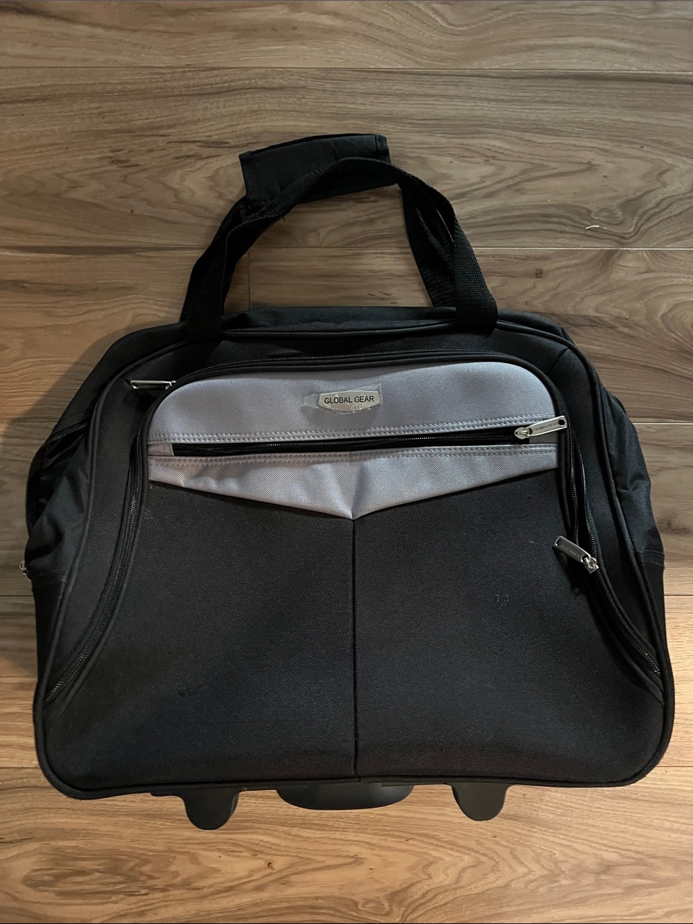 Global Gear Black and Gray Travel Under Seat Carry-On Suitcase